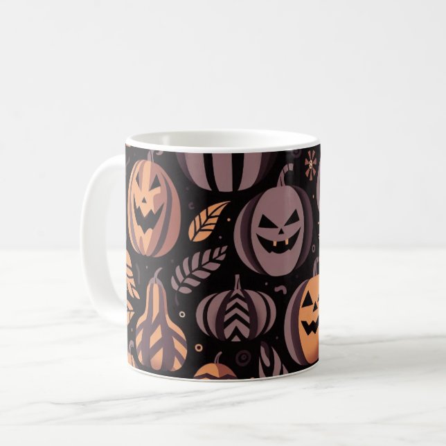 Caneca De Café Spooky Pumpkins Mug (Frente Esquerda)