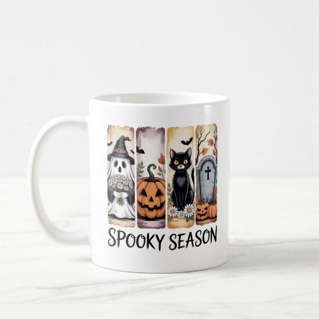 Caneca De Café Spooky Season Halloween Art (Esquerda)