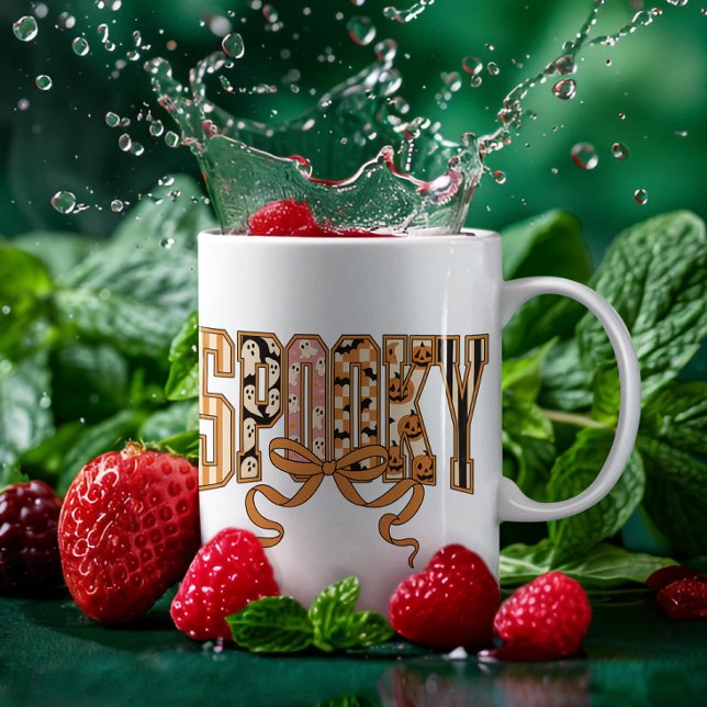 Caneca De Café Spooky Season Halloween Fantasmas Pumpkin Design (Criador carregado)