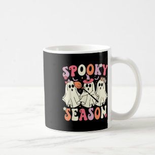 Caneca De Café Spooky Season Halloween Ghost Costume Retro Groovy