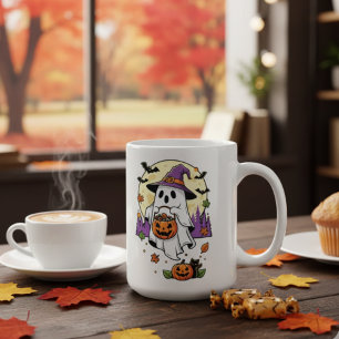 Caneca De Café Spooky Season para diversão Outubro Look - Retro G