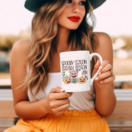 Caneca De Café Spooky Season Retro Groovy Halloween