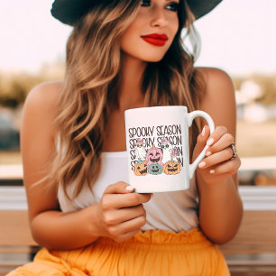 Caneca De Café Spooky Season Retro Groovy Halloween