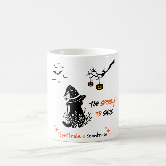 Caneca De Café Spooky & Spettrale - Design de Dia das Bruxas Bilí (Centro)
