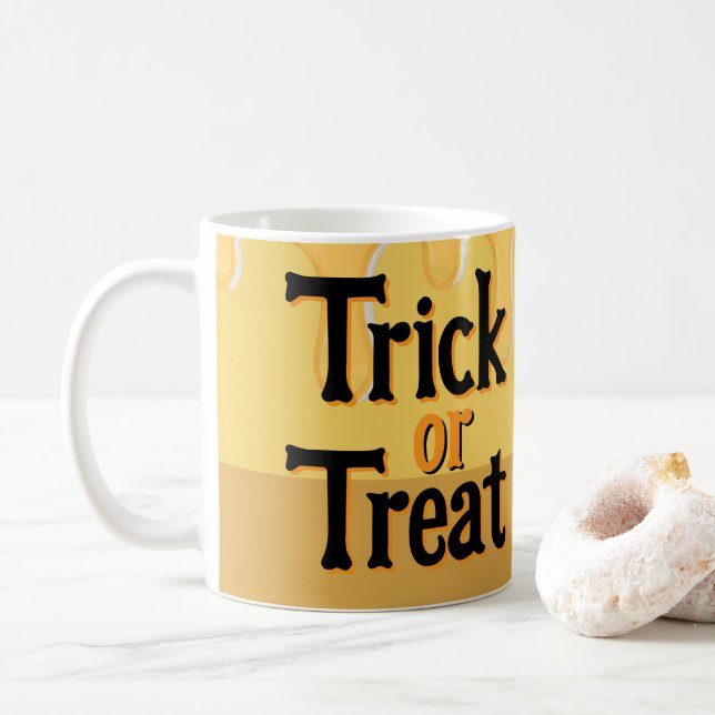 Caneca De Café 🎃 Spooky & Sweet! Kawaii Bear Halloween (Com Donut)