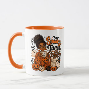 Caneca de Café Spooky Tunes Música de Halloween