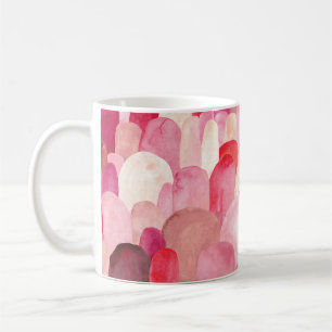 Caneca De Café Spot Medley: Sonho Têxtil Vermelho-Rosa.