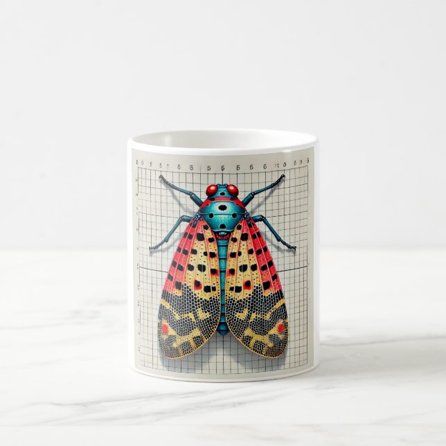 Caneca De Café Spotted Lanternfly 300724IREF206 - Watercolor (Centro)