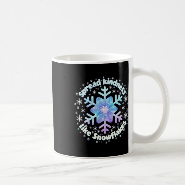 Caneca De Café Spread Kindness Like Snowflakes Christmas Teacher  (Direita)