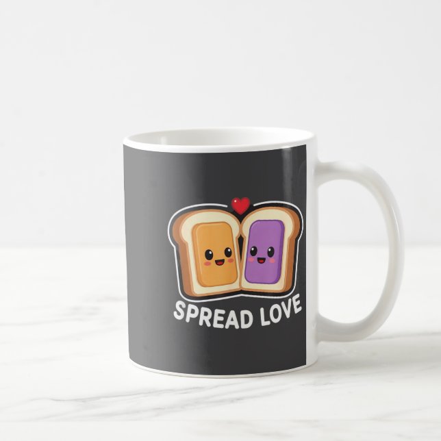 Caneca De Café Spread Love Peanut Butter And Jelly Valentine Desi (Direita)