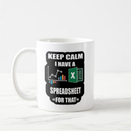 Caneca De Café Spread Sheet Mug, Excel Mug Shortcut, Mug Excel,