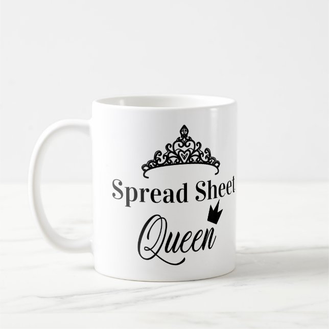 Caneca De Café Spreadsheet Queen Funny Coca Café Mug (Esquerda)