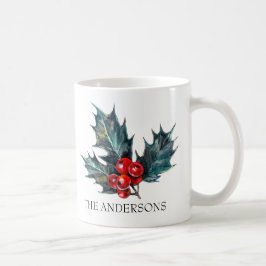 Caneca De Café Sprig de Natal Personalizado