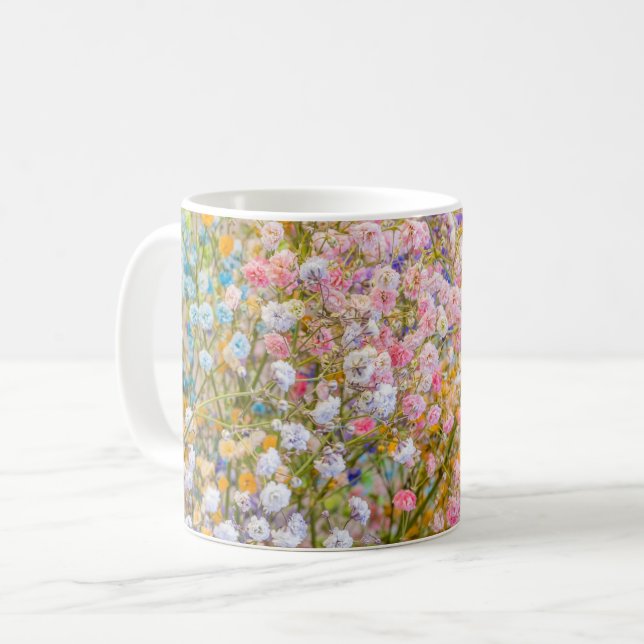 Caneca De Café Spring Floral  (Frente Esquerda)