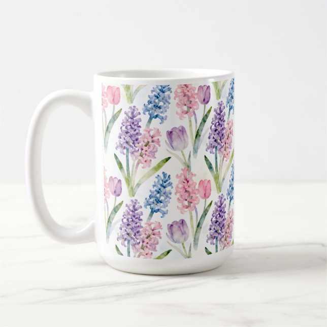 Caneca De Café Spring Floral Pattern (Esquerda)
