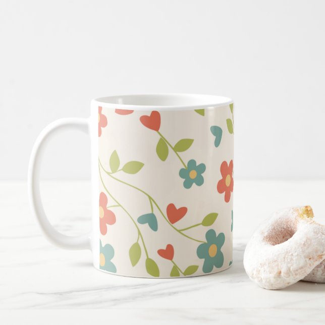 Caneca De Café Spring Flowers Mug (Com Donut)