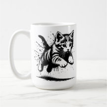 Springendes kleines Kätzchen