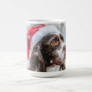 Caneca De Café Springer Spaniel Cão Festivo de Natal