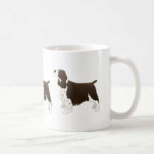 Springer Spaniel Dog Básico Silhouette Brown