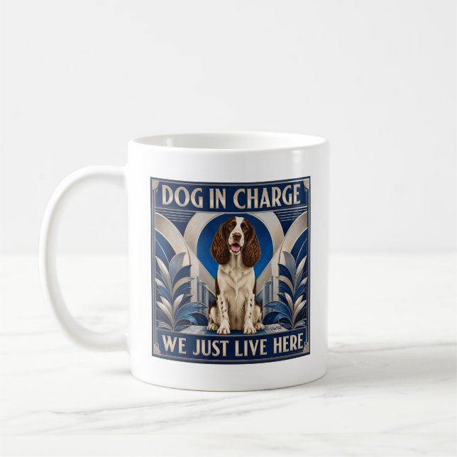 Caneca de Café Springer Spaniel Manda na Casa - Ch (Esquerda)
