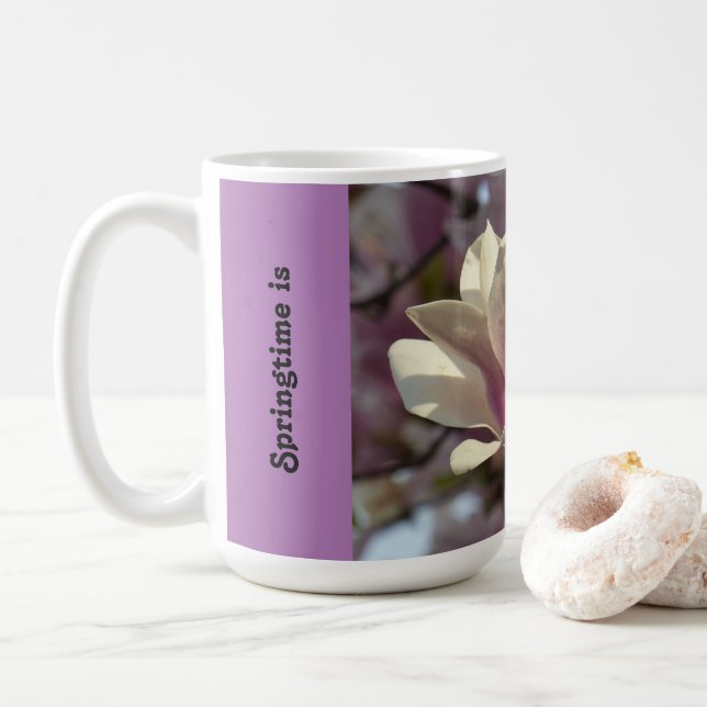 Caneca De Café Springtime é uma atitude em relação à vida - canec (Com Donut)