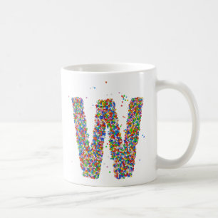 Caneca De Café Sprinkles Design Monograma W Coffee Inicial