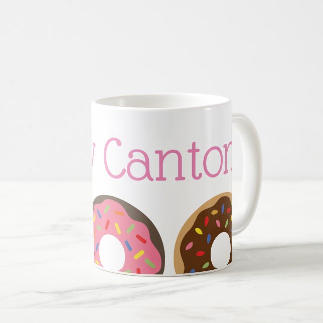 Caneca De Café Sprinkles Rosquinha Personalizado Mug Personalizad (Frente Esquerda)