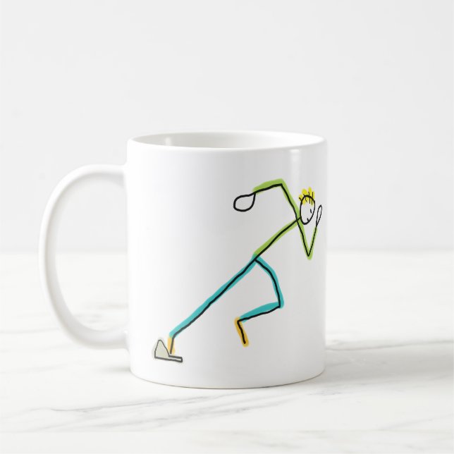Caneca De Café Sprinter Stickman (Esquerda)