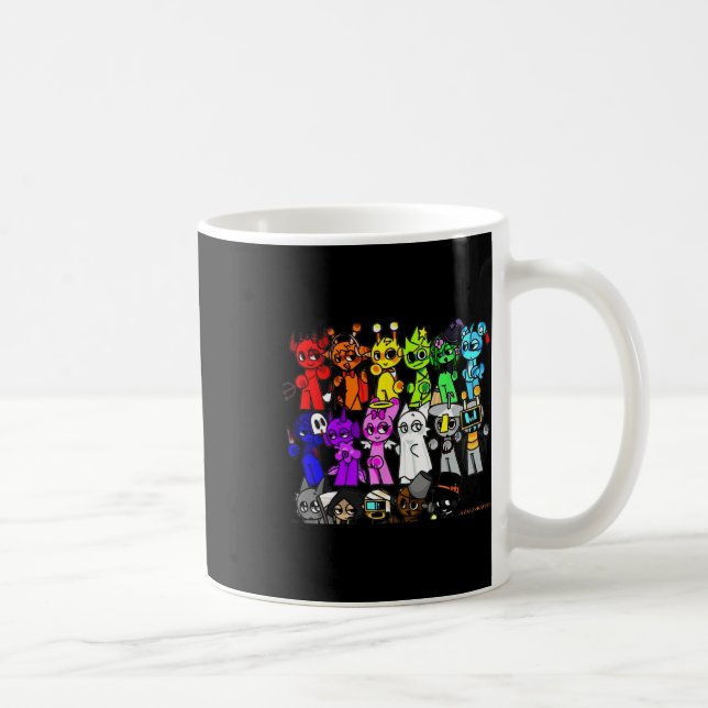 Caneca De Café Sprunky Happy Halloween Funbot Jevin Simon Pinki O (Direita)