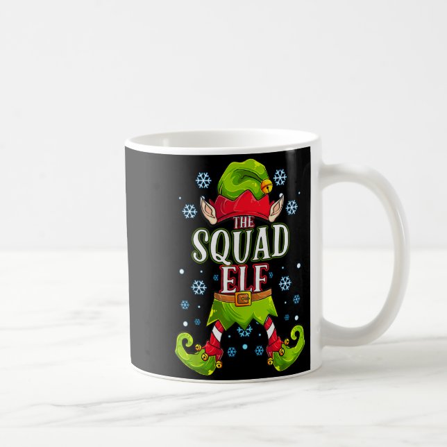 Caneca De Café Squad Elf Matching Family Group Christmas Party  (Direita)