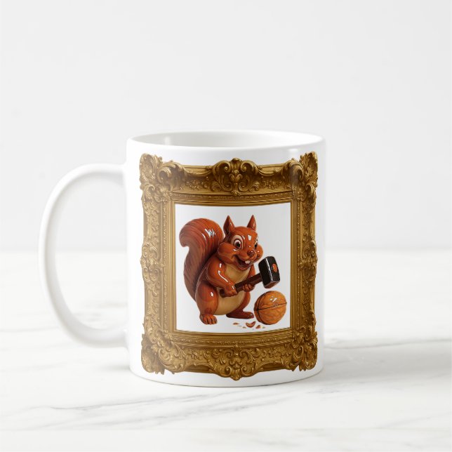Caneca De Café Squirrel Hammer Surprise (Esquerda)
