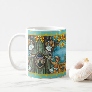 CANECA DE CAFÉ SQUIRRELS E OBRIGAÇÃO DE OWL, PEDAÇO DE ACORNA HOM