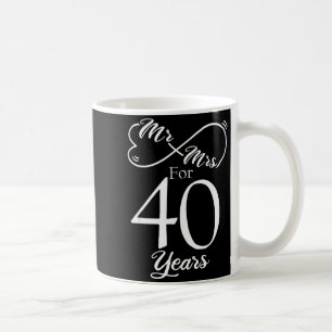 Caneca De Café Sr. & Sra. Por 40 Anos 40º Aniversário de Casa