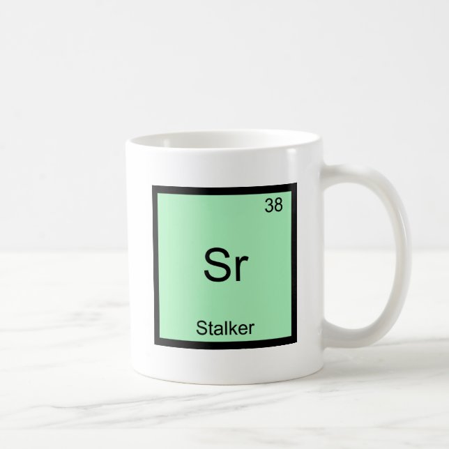 Caneca De Café Sr - Camiseta do Símbolo do Elemento Químico Engra (Direita)