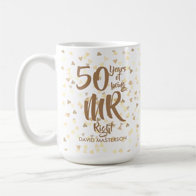 Caneca De Café Sr. Certo Diversão 50º Aniversário de Bodas de Our (Esquerda)