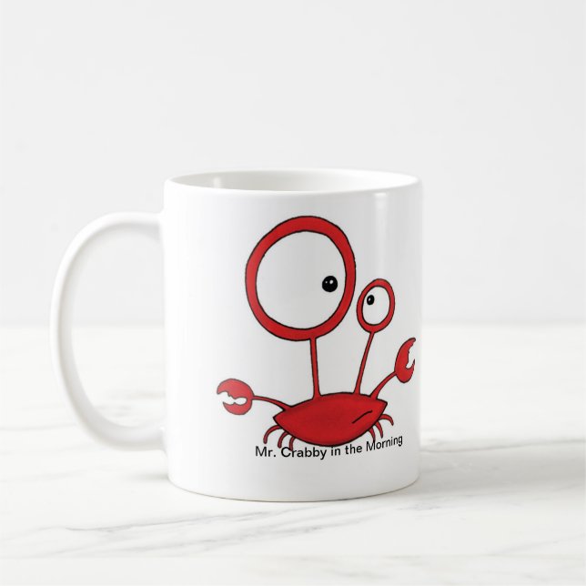 Caneca De Café Sr. Crabby na manhã (Esquerda)