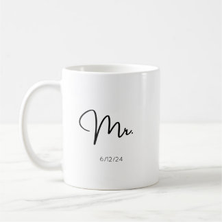 Caneca De Café Sr. Data de Casamento Personalizado Mug