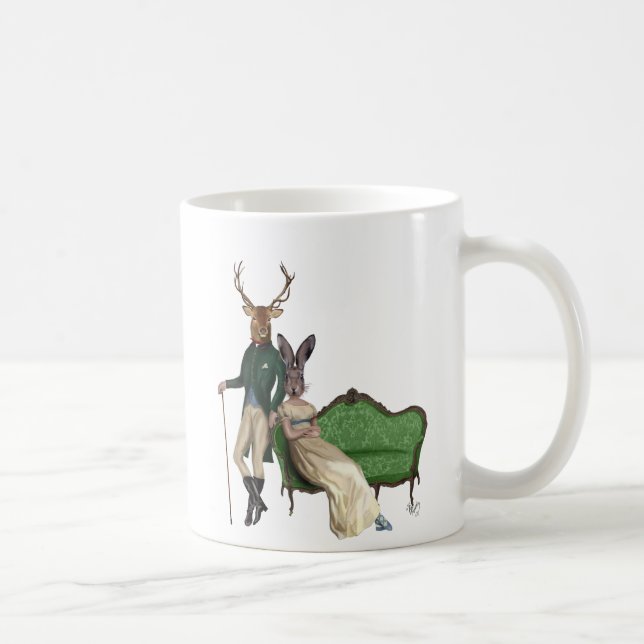 Caneca De Café Sr. Deer e Sra. Rabbit 2 (Direita)