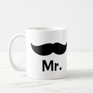 Caneca De Café Sr. e Sr. Mustache Gay Wedding