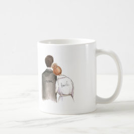 Caneca De Café Sr. e Sra. futuros noiva vermelha do bolo do homem