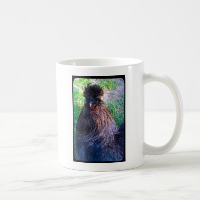 Caneca De Café Sr. Fluffy, o Galo Silkie (Direita)