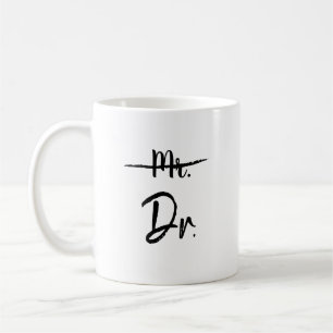 Caneca De Café Sr. Line Strikethrough Dr. Graduation Gift