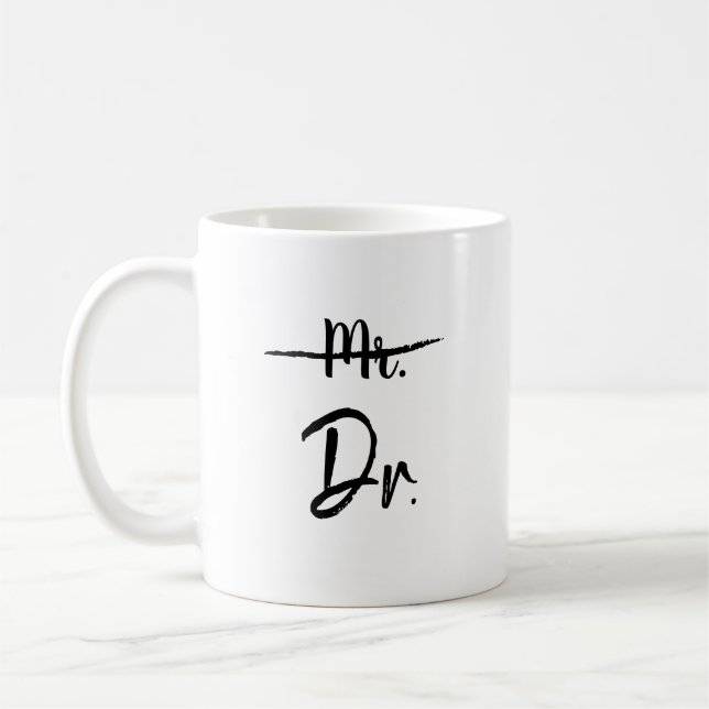 Caneca De Café Sr. Line Strikethrough Dr. Graduation Gift (Esquerda)