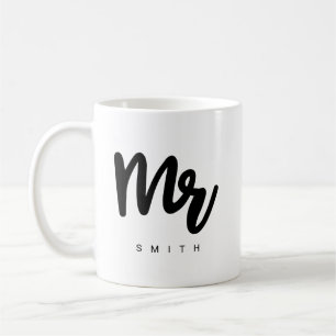 Caneca De Café Sr. Moderna Tipografia Personalizável Coffee Mu