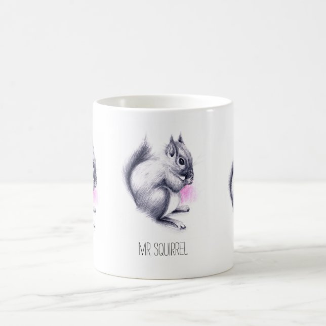 Caneca De Café Sr. Squirrel| nome personalizado (Centro)