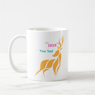 Caneca De Café Sr. Veado Gráfico – Estilo Rústico de Floresta