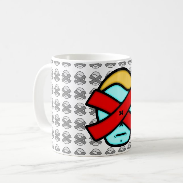 Caneca De Café Sr. X - Pessoa misteriosa anônima v1.1 (Frente Esquerda)