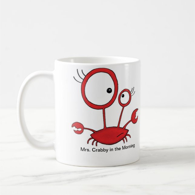 Caneca De Café Sra. Crabby na manhã (Esquerda)