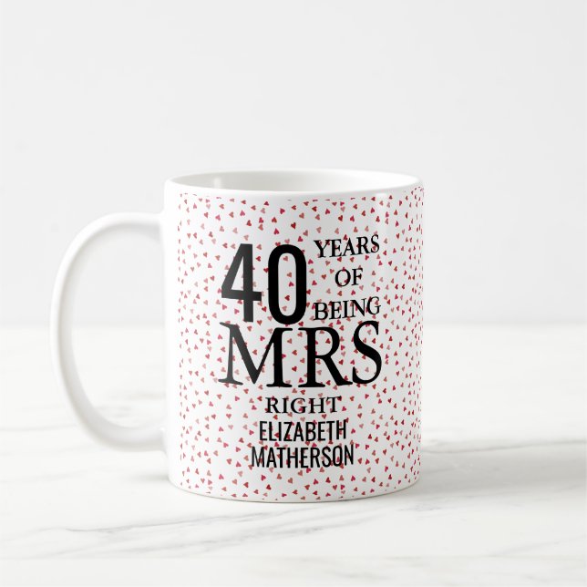 Caneca De Café Sra. Direito do aniversário de casamento dos (Esquerda)