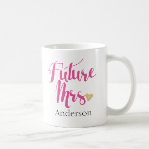 Caneca De Café Sra. futura personalizada   Bride-to-Be3